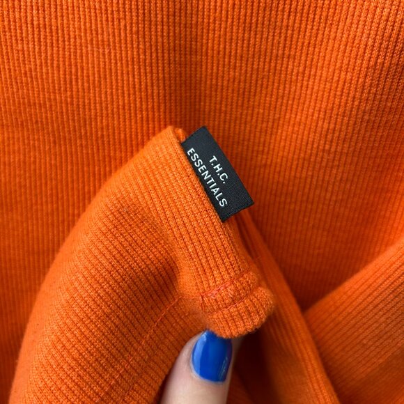 Afends Pearly Ribbed Singlet Tank – Orange, Size M - Picture 6 of 6